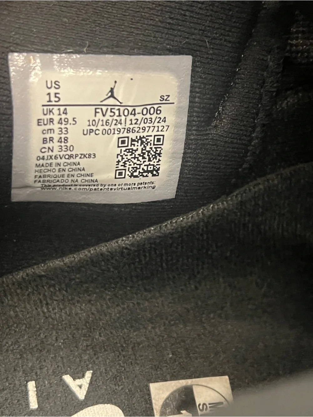 Bred Jordan 11 Low Size 15